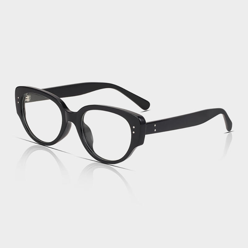 Neo Retro 20307G Overfit Horn-Rimmed Glasses BLACK black