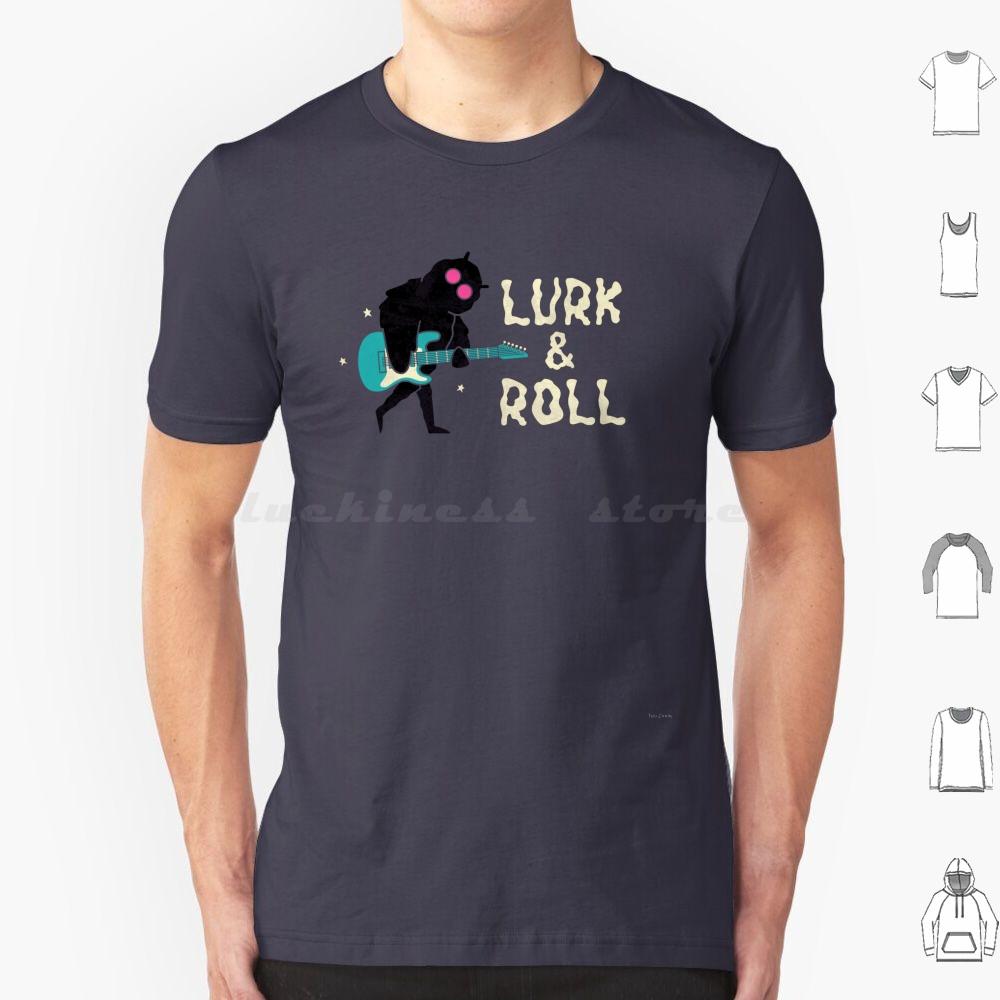 Lurk And Roll T Shirt Cotton Men Women DIY Print Mothman And Roll Moth Cryptid Lurk Paranormal Cryptozoology Music Creature