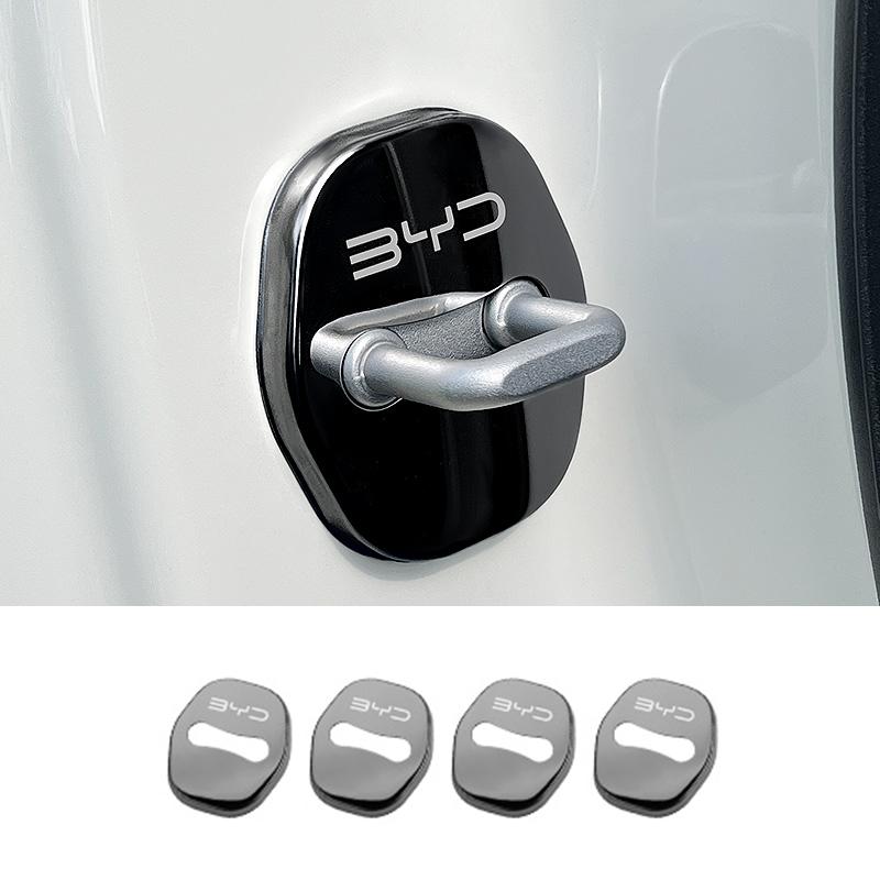For BYD Dolphin 2023-2024 Metal Door Lock Covers for Automobiles Door Protection Cover Limit Device Guard Auto Supplies