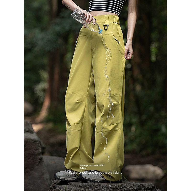 American-Style Outdoor Sports Waterproof Softshell Hiking Pants for Men and Women, 2025 Autumn Trendy Street Windproof Casual Cargo Pants