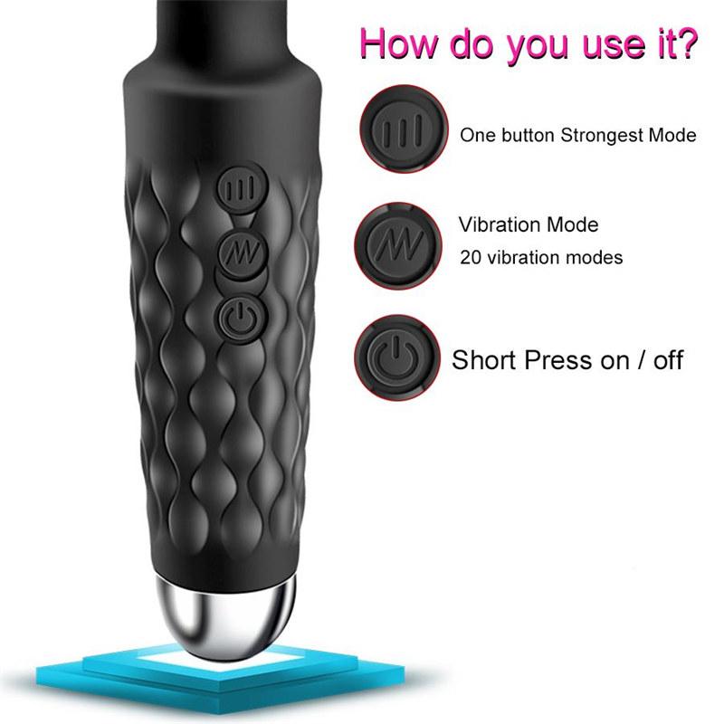 Powerful Magic Wand Vibrators for Women Clitoris Stimulator AV Stick G Spot Massager Female Masturbator Sex Toys for Ladies Couple Games