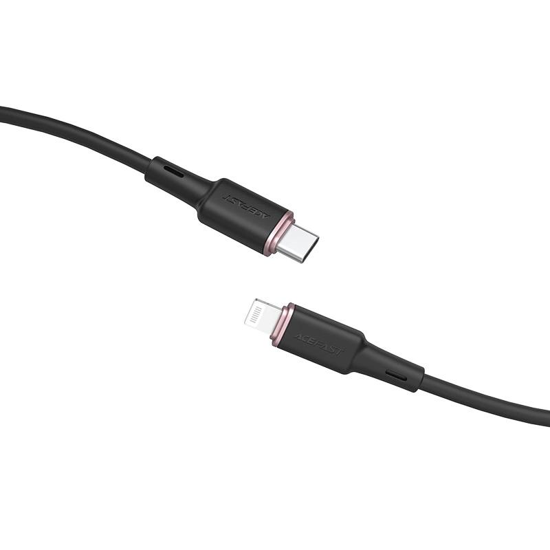 Acefast Kabel Mfi Usb Typ C - Lightning 1,2M, 30W, 3A Czarny (C2-01 Black)
