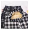 GMXIA Fleece Plaid Pants Women's Autumn and Winter Thickened High-waisted Slimming Straight Leg Casual Floor Wide Leg Pants