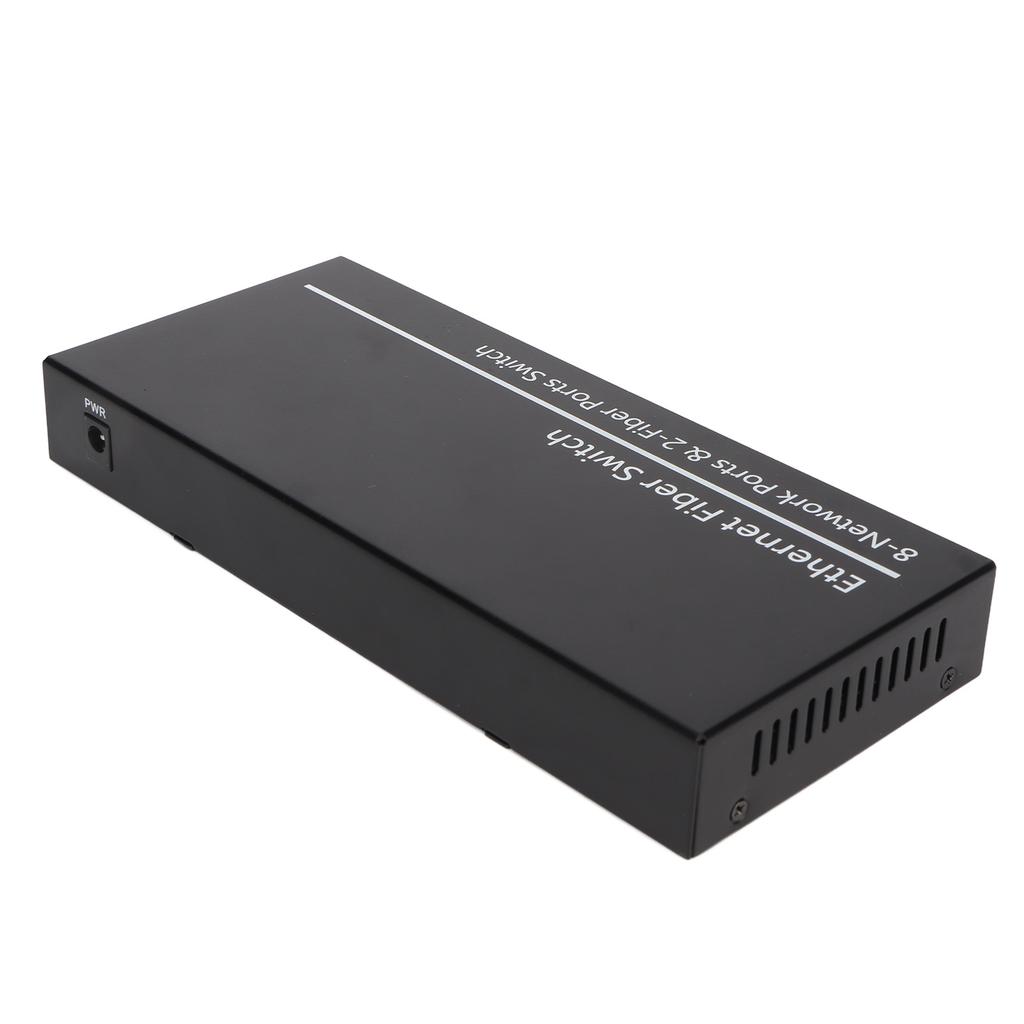 Tx1310nm RX1550nm Ethernet Fiber Switch 2 Optical Port 8 Electrical Port Up To 20km Single Mode Fiber Transceiver