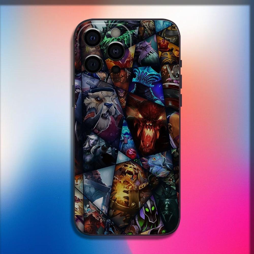 D-Dota 2 Cool Game Phone Case For iPhone 16,15,14,13,12,11,Pro,X,XS,Max,XR,Plus,Mini Soft Black Cover