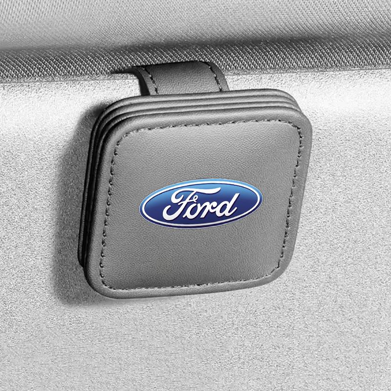 Car Sunglasses Clip Card Ticket Holder Stand Fastener Sun Visor for Fords 2 3 4 5 MK 2 6 7 Ranger Fiesta Kuga Mondeo Fusion QY2