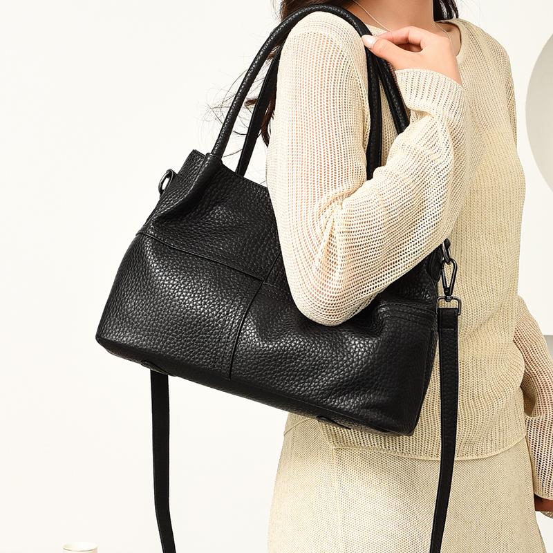 Borsa Tote in Pelle PU da Donna, Borsa a Spalla Crossbody di Grande Capacità, Borsa a Mano Morbida in Pelle, Borsa Casual Quotidiana per Pendolari, Borsa Hobo Multiuso per il Lavoro