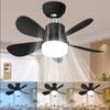 Socket Fan Light with Remote, Small Ceiling Fans with Lights, 3 Color Dimmable LED Light Bulb Fan,Screw-in E26/E27 Base for Room