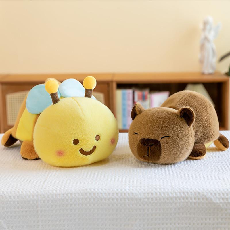 Adorable Capybara Turns Into Bee Stuffed Toy Doll Pillow Perfect For Children Gifts