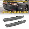 For 2015- Dodge Challenger Rear White Bumper Side Marker Lamps Lights