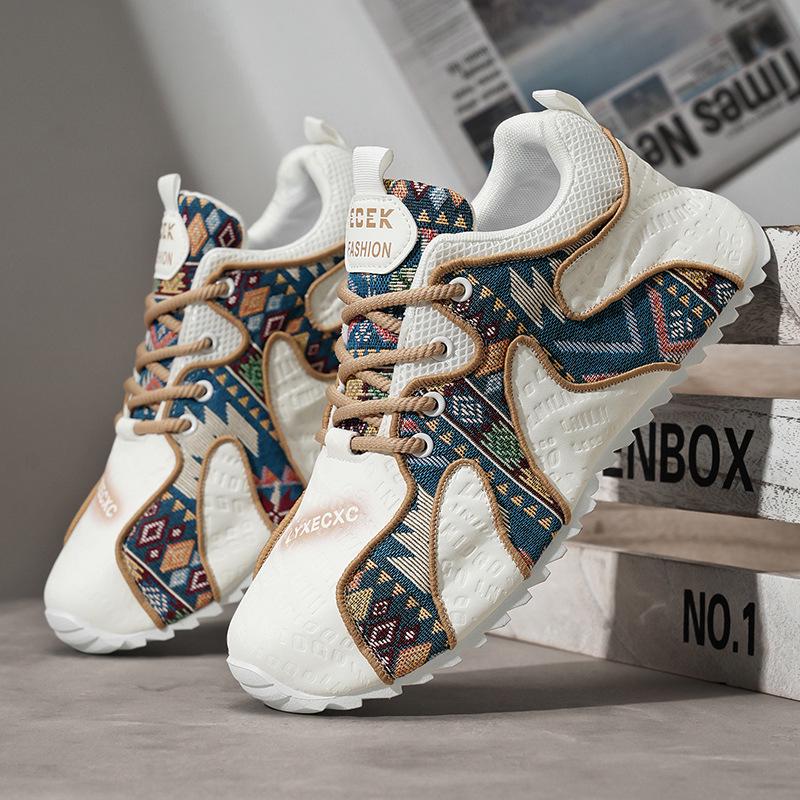 

Мужские европейские кроссовки Forrest Gump Chunky — нишевая, с принтом, увеличивающая рост, зимняя спортивная и повседневная обувь 43 бежевый