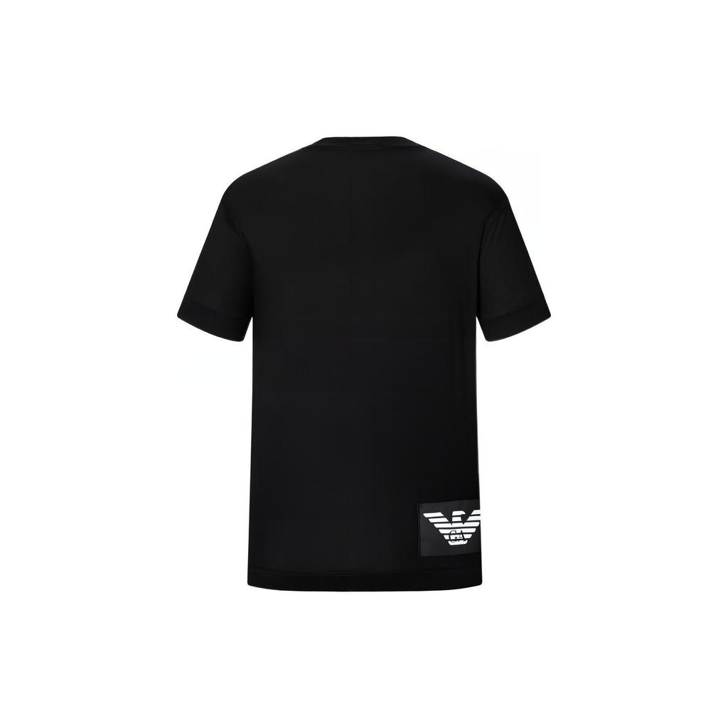 Emporio Armani Ss22 Tiger Embroidered Short Sleeve T-Shirt Men Tops Black 3L1TCH-1JUVZ-0999