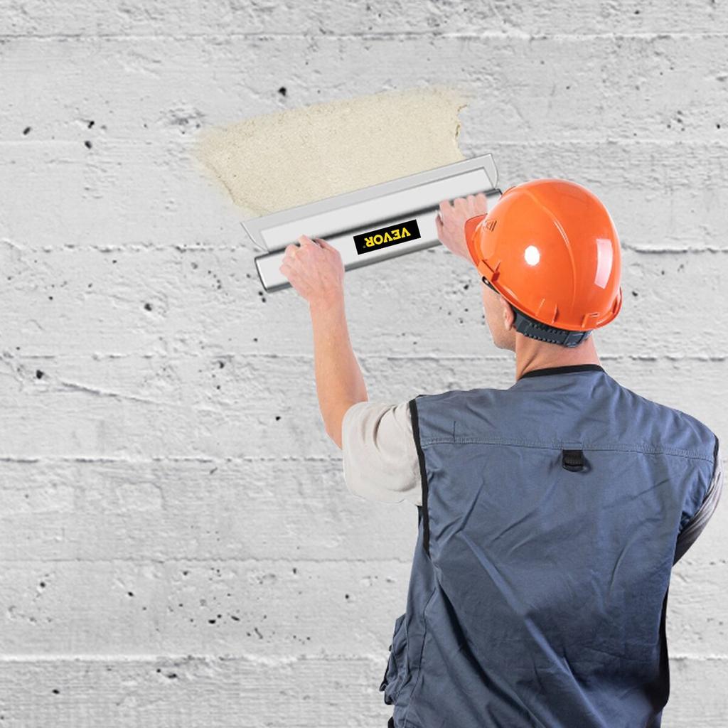 Drywall Skimming Blade, 32inch Smoothing Knock-Down Knife, Stainless Steel Putty Knife Finishing Tool, High-Impact End Caps for Sheetrock Drywall