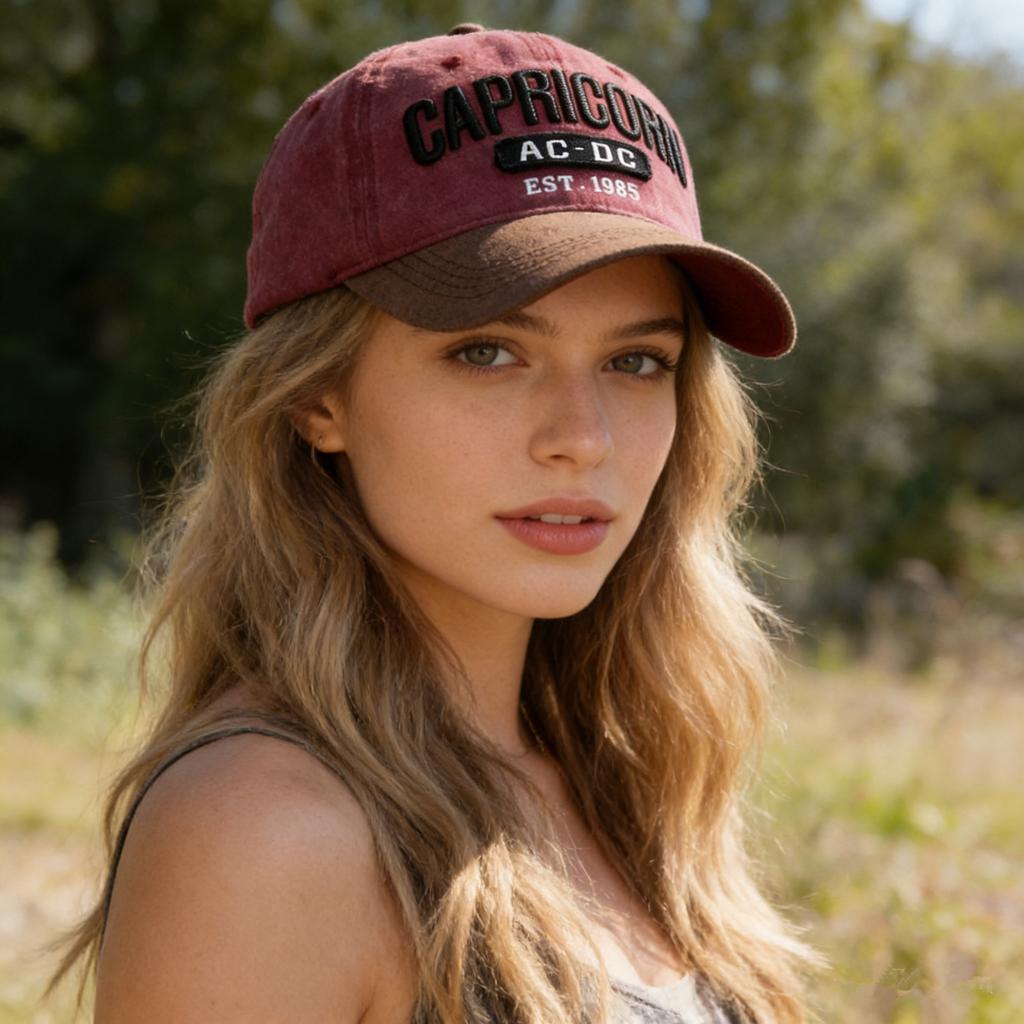 Neue Unisex-Kappe aus gewaschener Baumwolle mit AC-DC-Buchstabenstickerei, Baseballkappe für den Außenbereich, lässige Klassiker, Hüte für Frauen und Männer