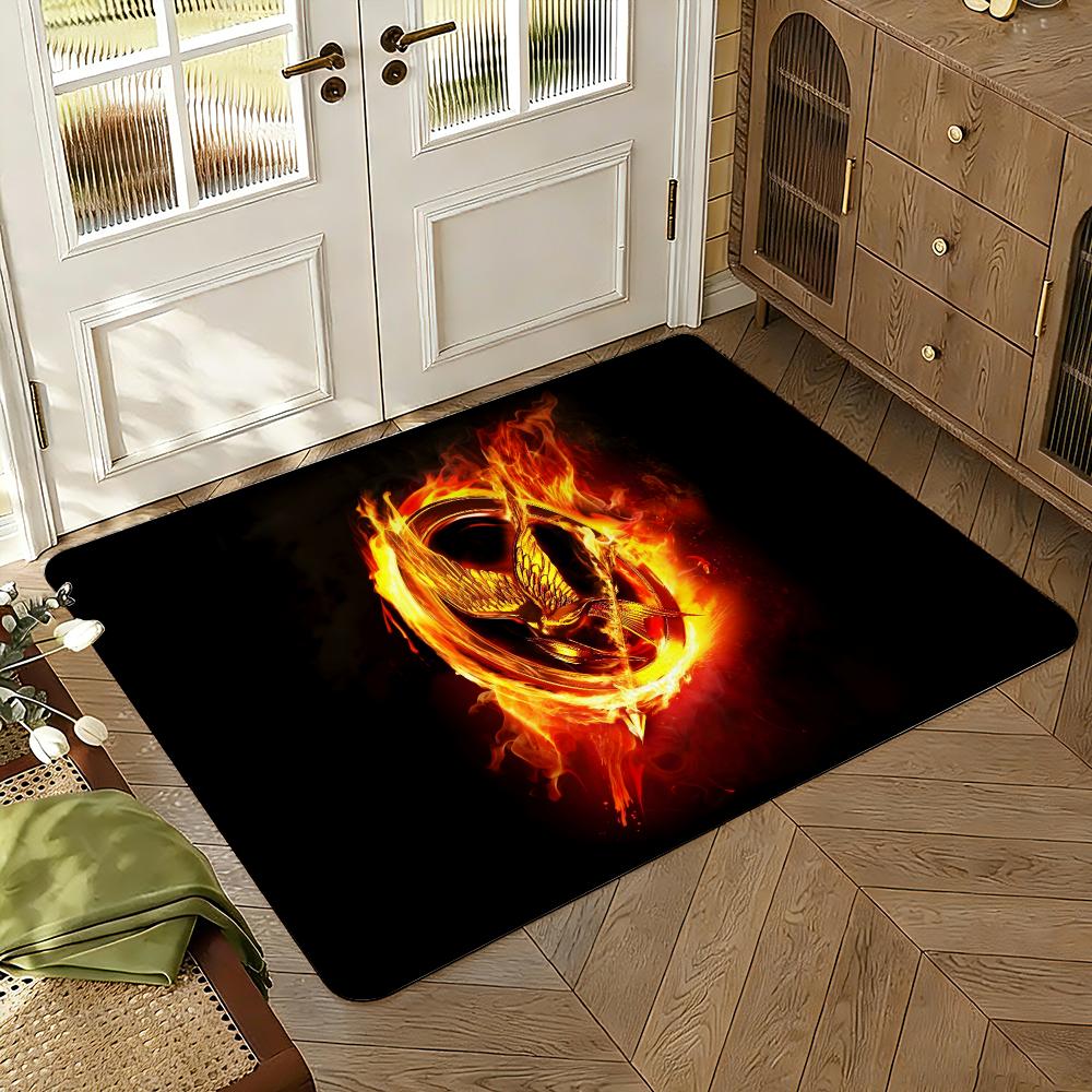 Film The H-Hunger Games Floor Mat Soft Thickened Absorbent Non-Slip Bedroom Living Room Door Mat Home Decor Flannel Rugs