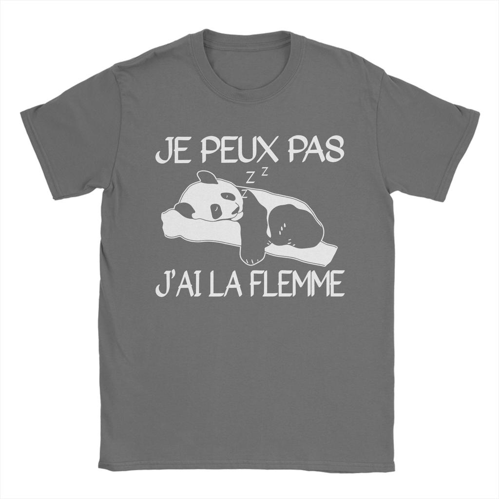 Je Peux Pas J'ai La Flemme Cotton T-Shirt For Man Beach  Vintage T Shirts Comfortable Novelty Tees Oversize Printed Clothes