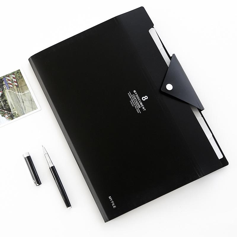 A4 Button Closure Accordion Folder For Student Office Document Bag