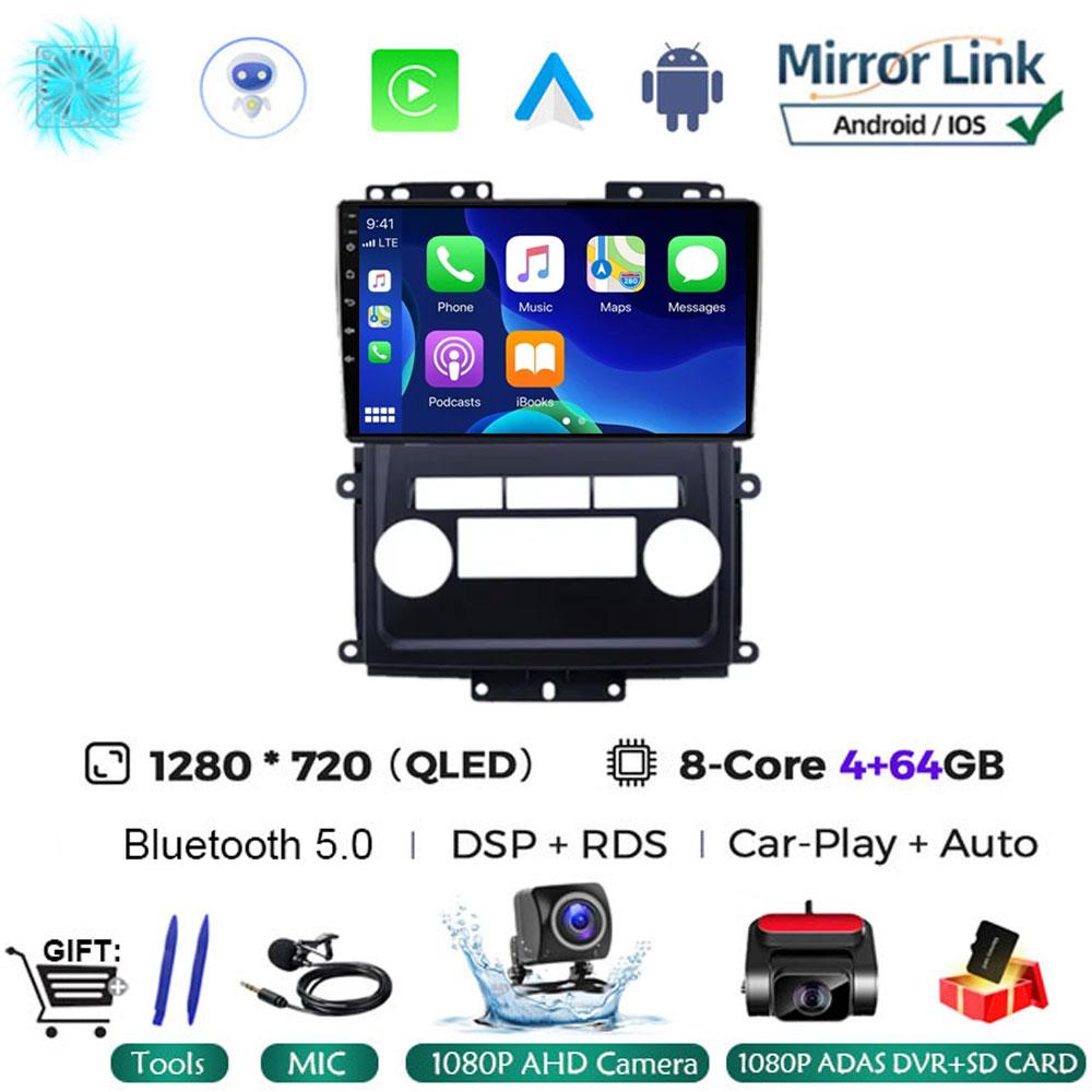 Android 14 Car Radio For Nissan Frontier Xterra 2009 - 2012 QLED Wireless Carplay Auto Multimedia 4G LTE Stereo RDS BT No 2din