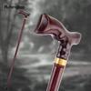 Red Wooden Single Joint Fashion Walking Stick Decorative Cospaly Party Walking Cane Halloween Mace Crutch  Wand Crosier 93cm