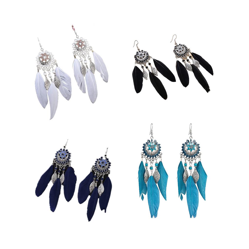  Earring Ethnic Style Exquisite Tassel Earrings Lightweight Portable Ear Pendants Ear Ring for Women Girls