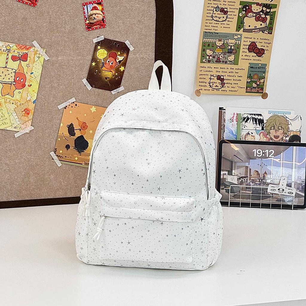 School Bag New Backpack for Girls, Cute Star, High School Student, Middle School Student, Lightweight Backpack, Simple Travel Backpack