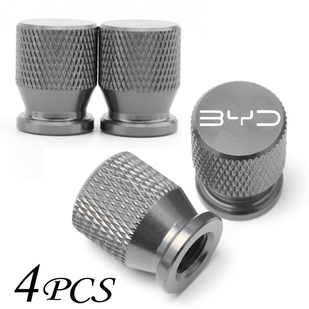 Pour BYD Atto 3 Act 3 Tang F3 E6 Dmi Yuan Song plus EV 2022 2023 Accessoires de Voiture Bouchons de Valve de Pneu de Roue en Aluminium Bouchon de Couverture