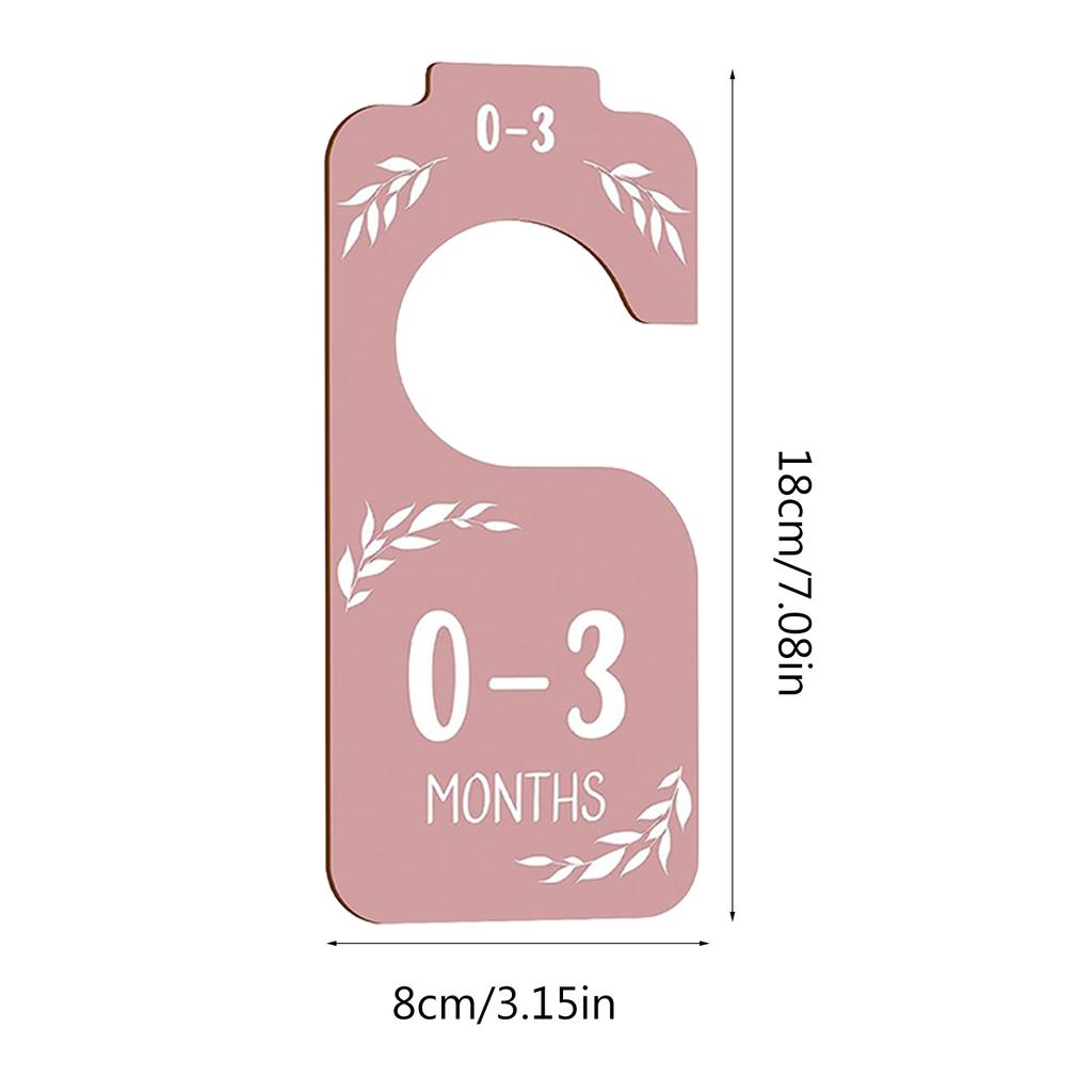 Pack of 8 Nursery Wardrobe Divider Wooden Dividers for Baby Wardrobe Double Sided Wardrobe Partition Clothing Divider