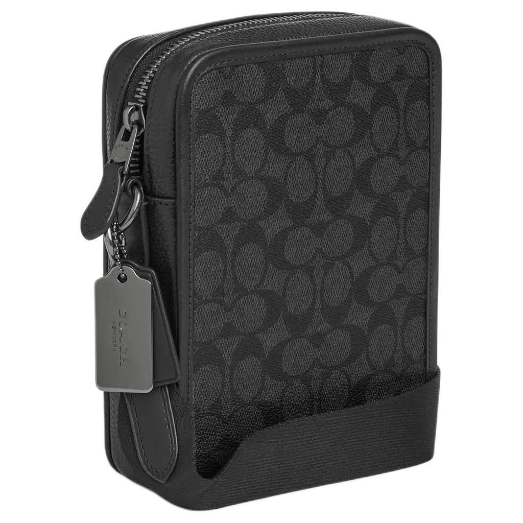 COACH Sullivan Coated Canvas Crossbody Bag, Shoulder Bag Small Men's Charcoal CY894-QBA5F