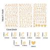 3 Sheets 3D Gold Letter Stickers Foam Alphabet Stickers and Number Sticker DIY Waterproof Aesthetic Art Fonts Decals Scrapbookin