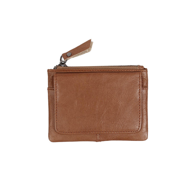 Mini Leather Coin Purse Retro Creative Multifunctional Credit Card Holder Short Wallet for Women Men