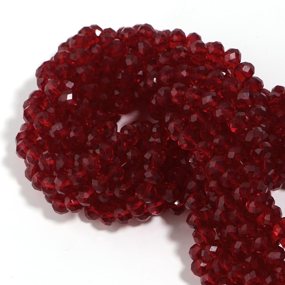 3/4/6/8/10mm Multicolor Crystal Glass Faceted Beads Rondelle Spacer Flat Abacus Bead For Jewelry Making DIY Necklace Accessories