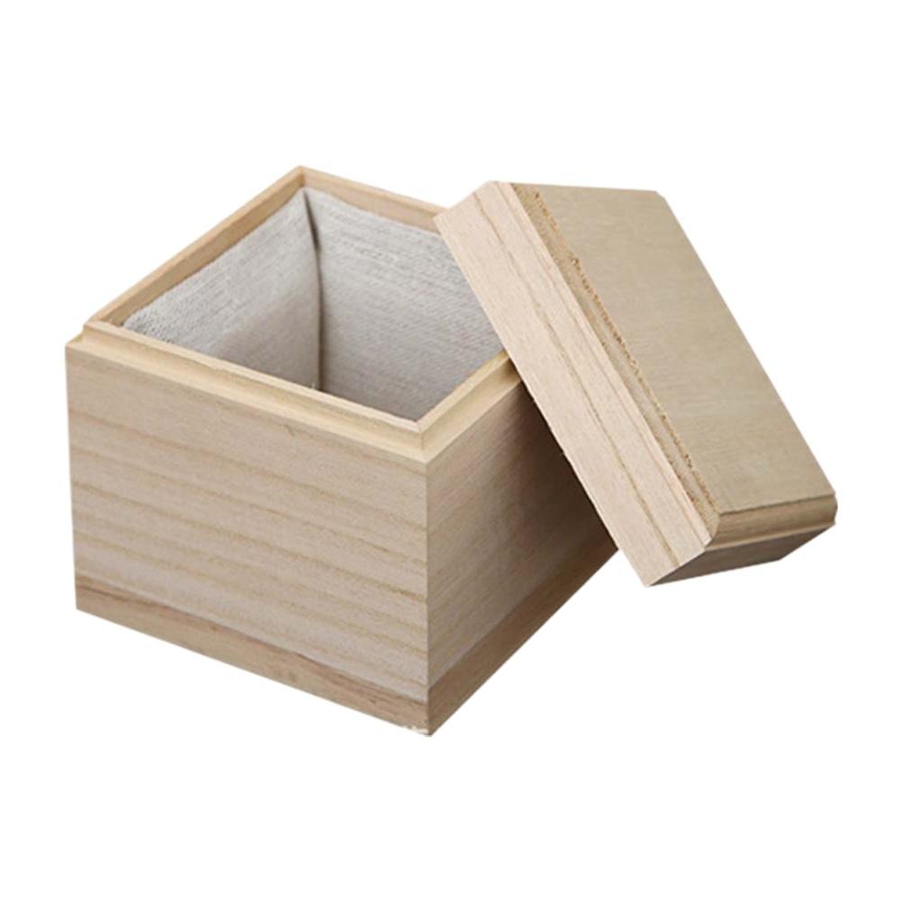 Scatola di Legno Multiuso con Rivestimento Morbido Adatta alla Personalizzazione