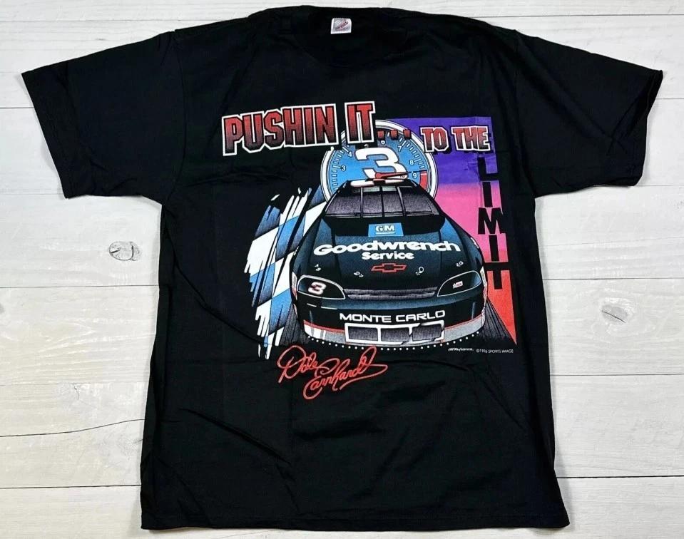 

Футболка Дейла Эрнхардта «Pushin It To The Limit» Ретро Винтаж 1996 NASCAR S