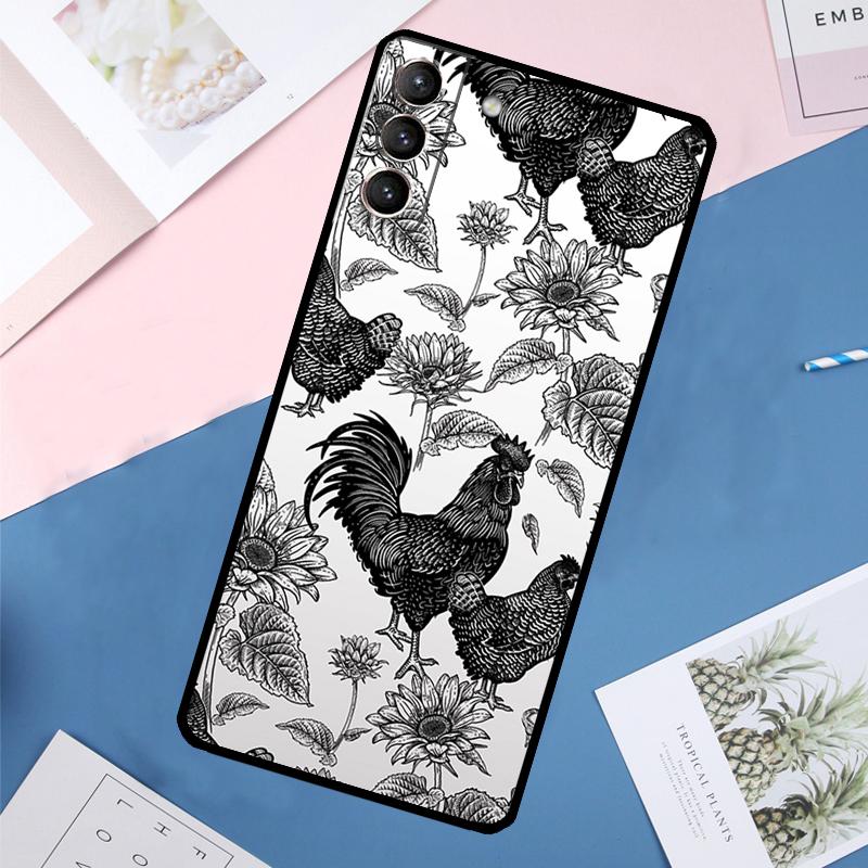 Chicken Pattern Case For Samsung Galaxy S24 Ultra S21 S22 S23 S25 Ultra S9 S10 Plus S20 FE S25 FE Back Cover