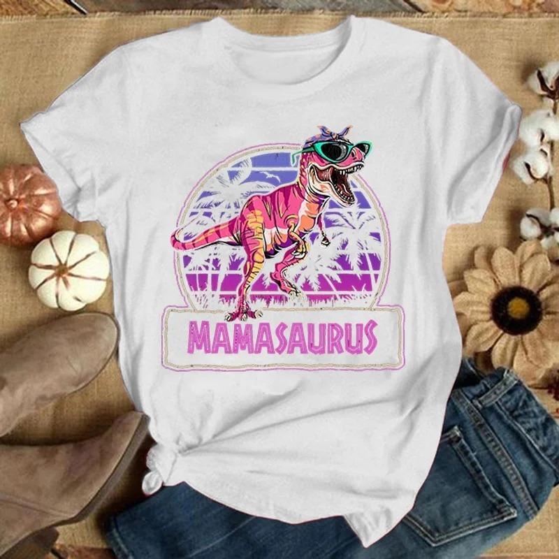 Mother'S Day Mamasaurus Dinosaur T-Shirt Men Women Fashion Harajuku T Shirt Summer Cool Short Sleeve Hip Hop Top