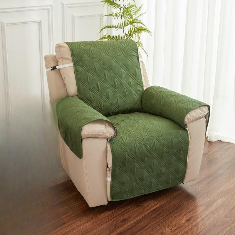 Rutschfestes Vier-Jahreszeiten-Sofakissen, dreizeiliges Rautensofa, Chaiselongue-Kissen, Wohnzimmer, Einzelsitz-Sofabezug mit Beinstütze