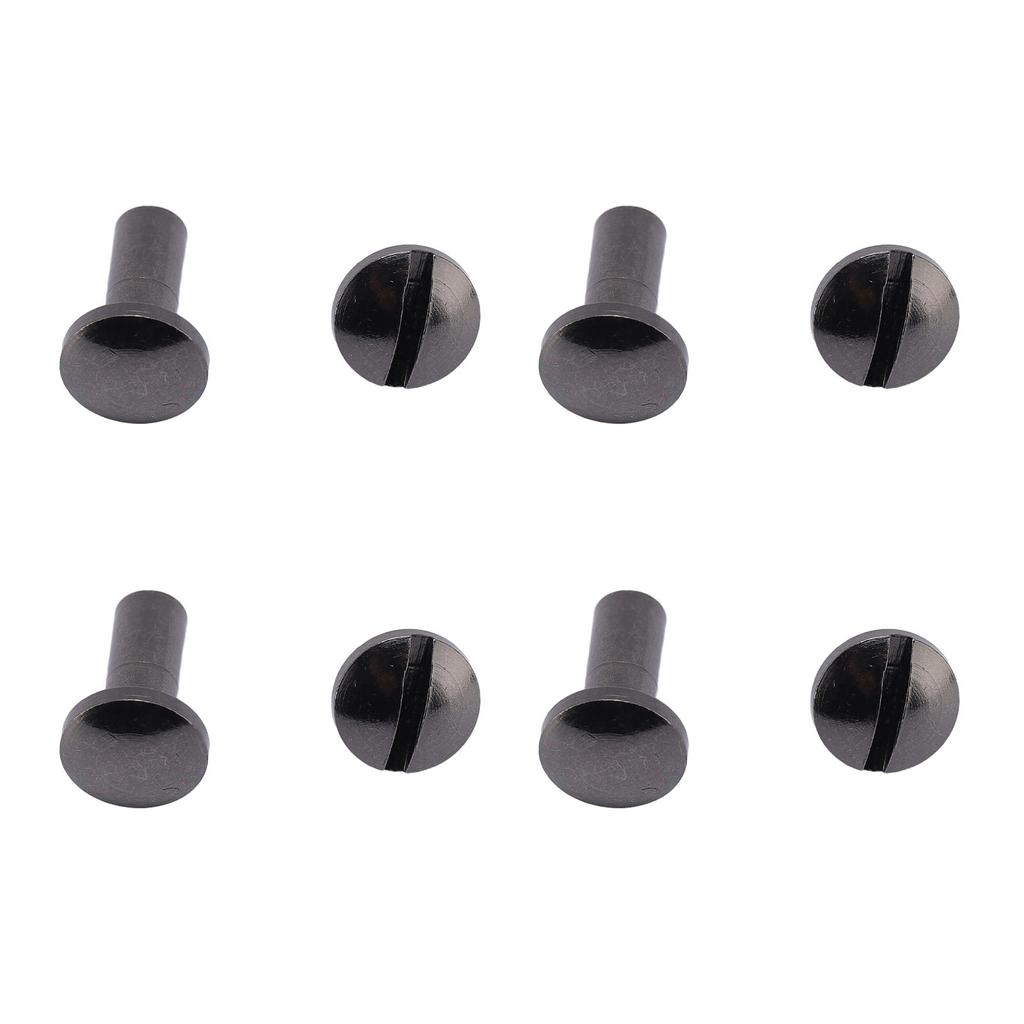 20 Set 8 X 10mm Binding Rivets Arc Slotted Screw Head Zinc Alloy 8 X 5mm Binding Screws for DIY PU