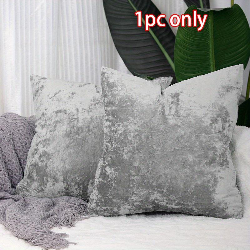 1 Pc Home Decorative Luxury Super Soft Faux Velvet Rectangular Pillow Cover Pillowcase for Sofa/Bed/Living Room 45x45cm/17.7x17.