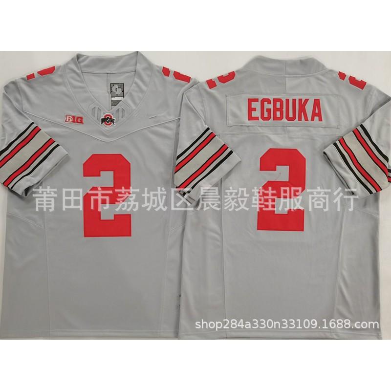 Embroidered College Rugby Jersey Men - Ohio State Buckeyes Style Numbers 7 33 18 2 1 4 Fall Winter Wear