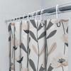 Bathroom Decor Shower Curtain Waterproof Fabric Printed Flowers Modern Simple Design