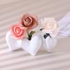 Creative Love Vase White Ceramic Flower Pot Heart Flower Arrangement Ornament Living Room Dining Table Ceramic Vase Home Decor