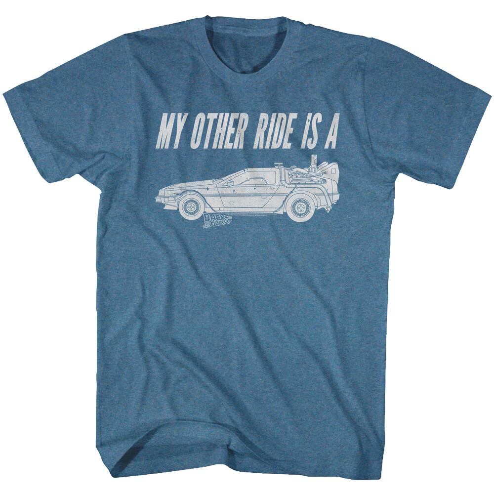 Back To The Future Movie My Other Ride Is A DeLorean Time Machine Men T Shirt XL