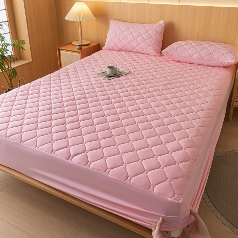 1pc Gray Mattress Cover Waterproof Bed Covers Quilted Fitted Sheet Thickened Bedsheet for Home Housses De matelas(No Pillowcase)