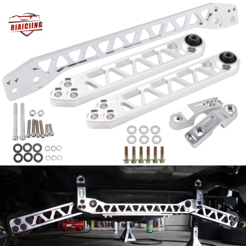 Aluminum Silver Rear Lower Control Arms Subframe Brace for Honda Civic DX ES LX EX 01-05 Support Trestle Engine Frame