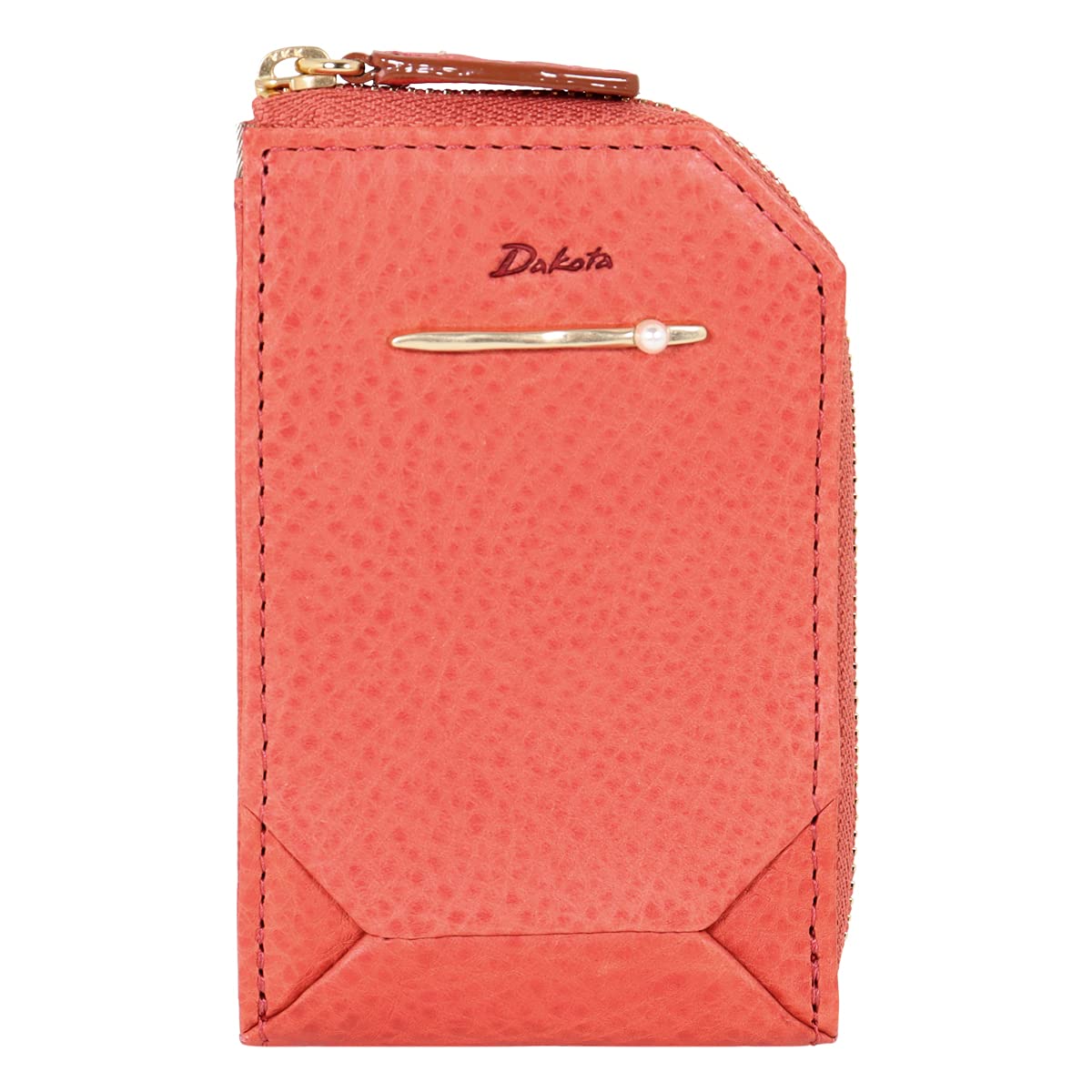 

Key Case with Pass Case Genuine Leather Perla Pink [Dakota] Women s DA-30056-32 рожевий