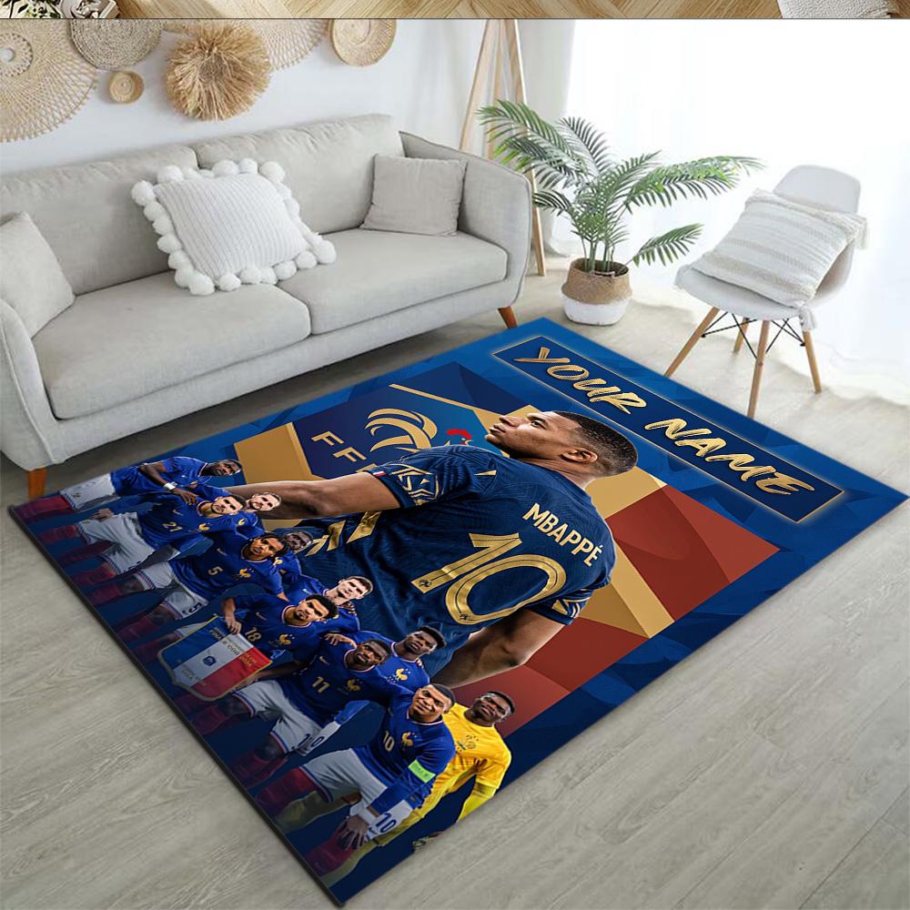 Mbappe Personalized Text Carpet Perfect For Outdoor Dining Room Dormitory Living Rooms Antislip Carpet Anime Office Decor Spiritual Gift