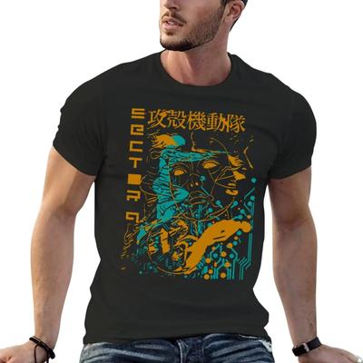 Ghost in the Shell Retro Vintage T-Shirt odzież uliczna koszulki graficzne do koszykówki graficzny t-shirt vintage bluzka męska koszulka