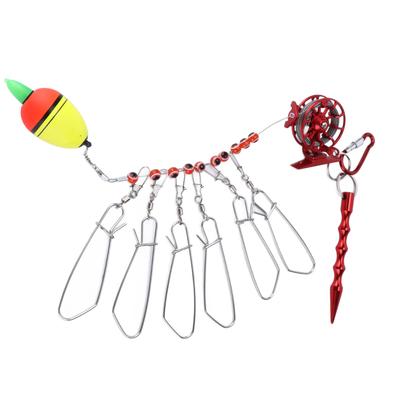Angelverschluss Schnalle mit Rolle Edelstahl Lebendfischschlösser Gürtel Schwimmer Angel-Set Rot