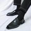 Summer Open Toe Leather Shoes Men Casual Business Men's Leather Sandals Big Size 46 Comfortable Dress Sandals Man Formal Shoes