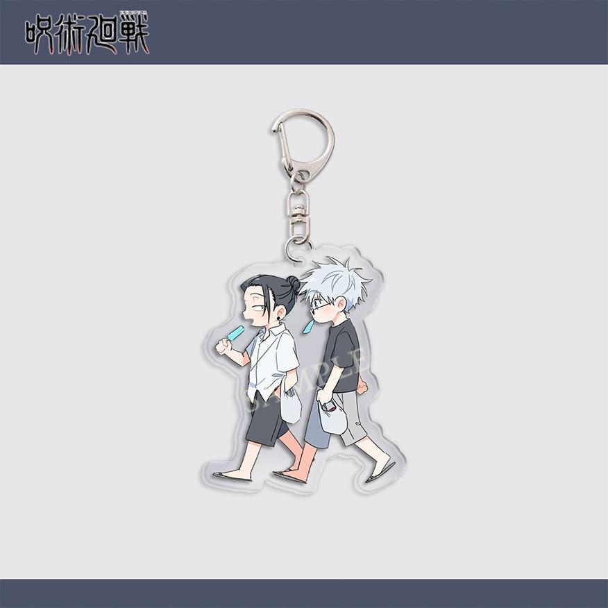 

Acrylic Keychain for Jjk Satoru Gojo Suguru Geto Chibi Version Anime Peripheral Student Backpack Pendant Acrylic Key Buckle Gift 3psc